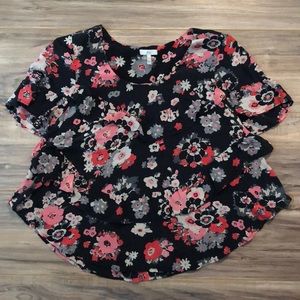 Joie 100% silk floral blouse size M